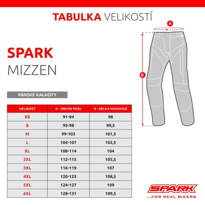 Pánské textilní moto kalhoty SPARK MIZZEN, Fluo