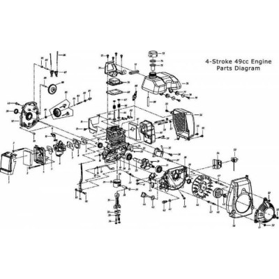 Píst pro 4-taktní motorový kit 49cc - 42mm