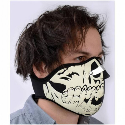 Maska Glow Skull, OXFORD (fluorescenční potisk)