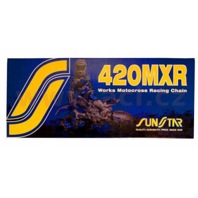 řetěz 420MXR, SUNSTAR (bezkroužek, barva zlatá, 78 článků)